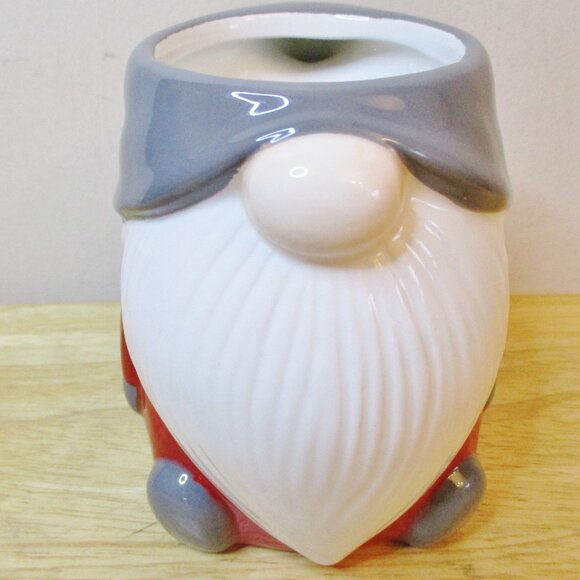 Pottery Barn Gnome Mug, Coffee, Hot Chocolate, Tea, Holiday, Gray Hat, Red Coat - Picture 7 of 7